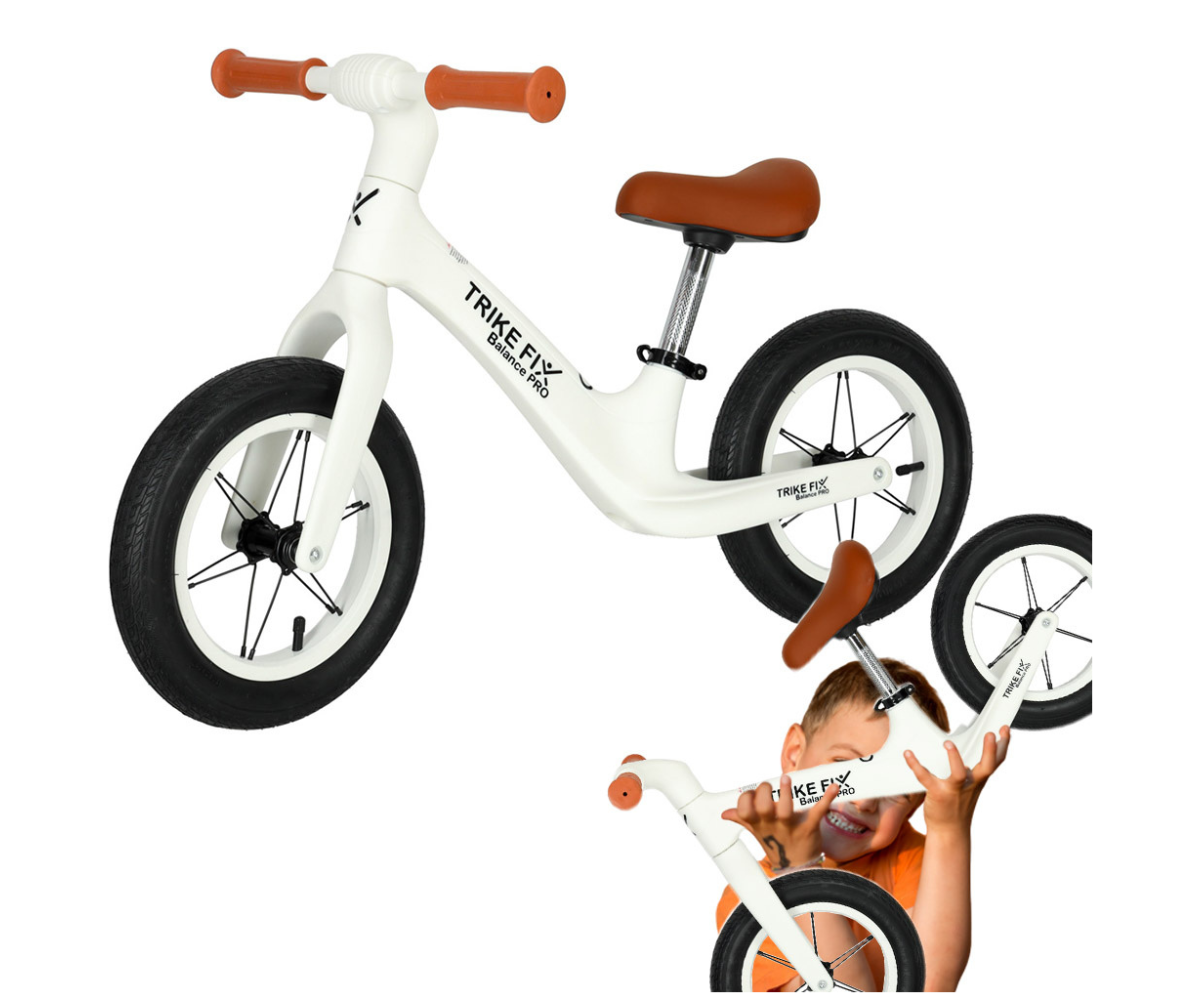 Jooksuratas õhkrehvidega Trike Balance Pro (2+) valge