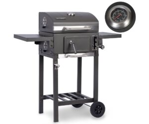 Söegrill Berdsen BBQChef™ BD-892 esifoto, kus on näha grillimislauad ja temperatuurimõõtja.