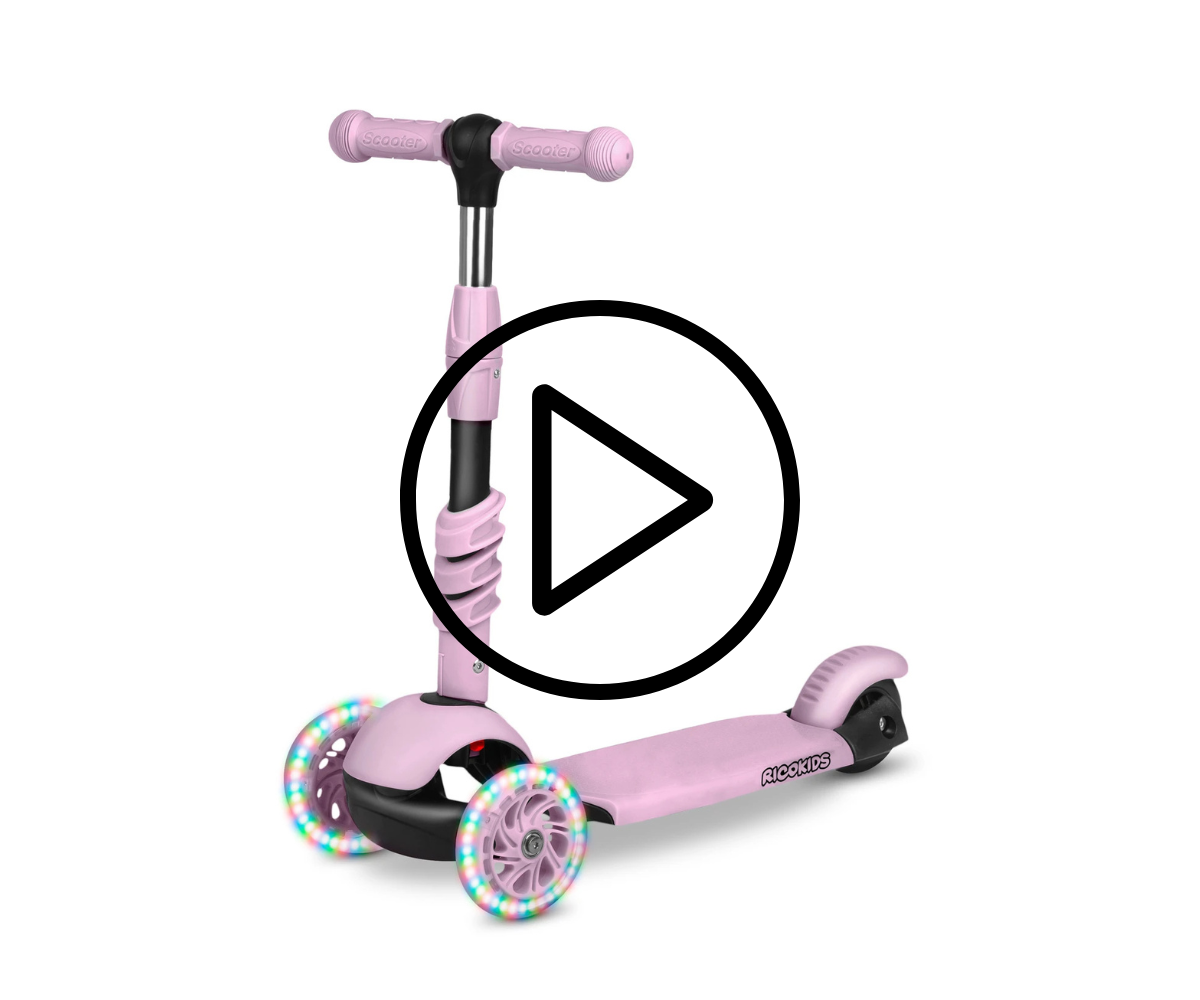 Ricokids Cubi kolmerattaline tõukeratas roosa VIDEO