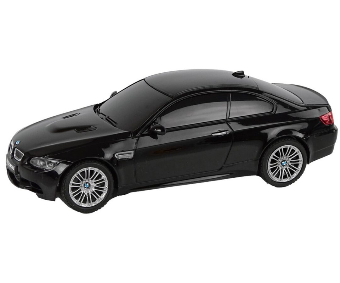 Kaugjuhitav auto BMW M3 must - kompaktne sportauto detailne külgvaade.