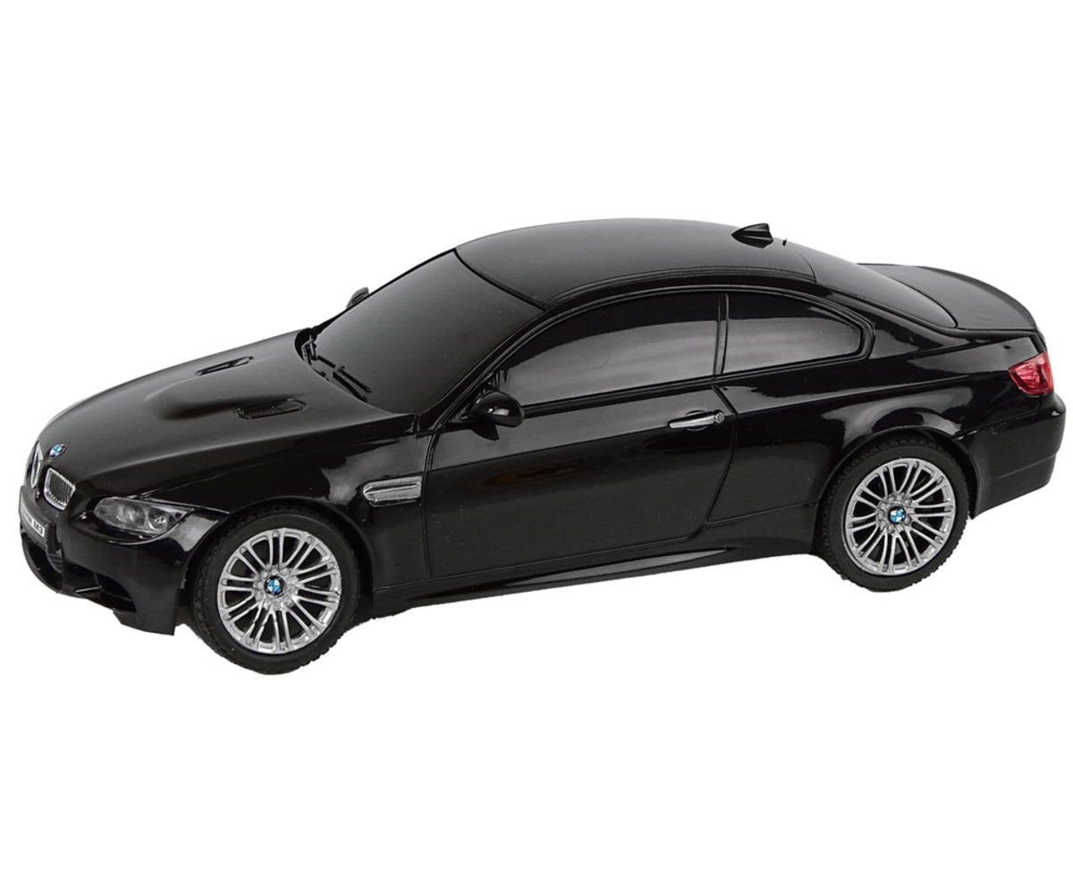 Kaugjuhitav auto BMW M3 must - kompaktne sportauto detailne külgvaade.