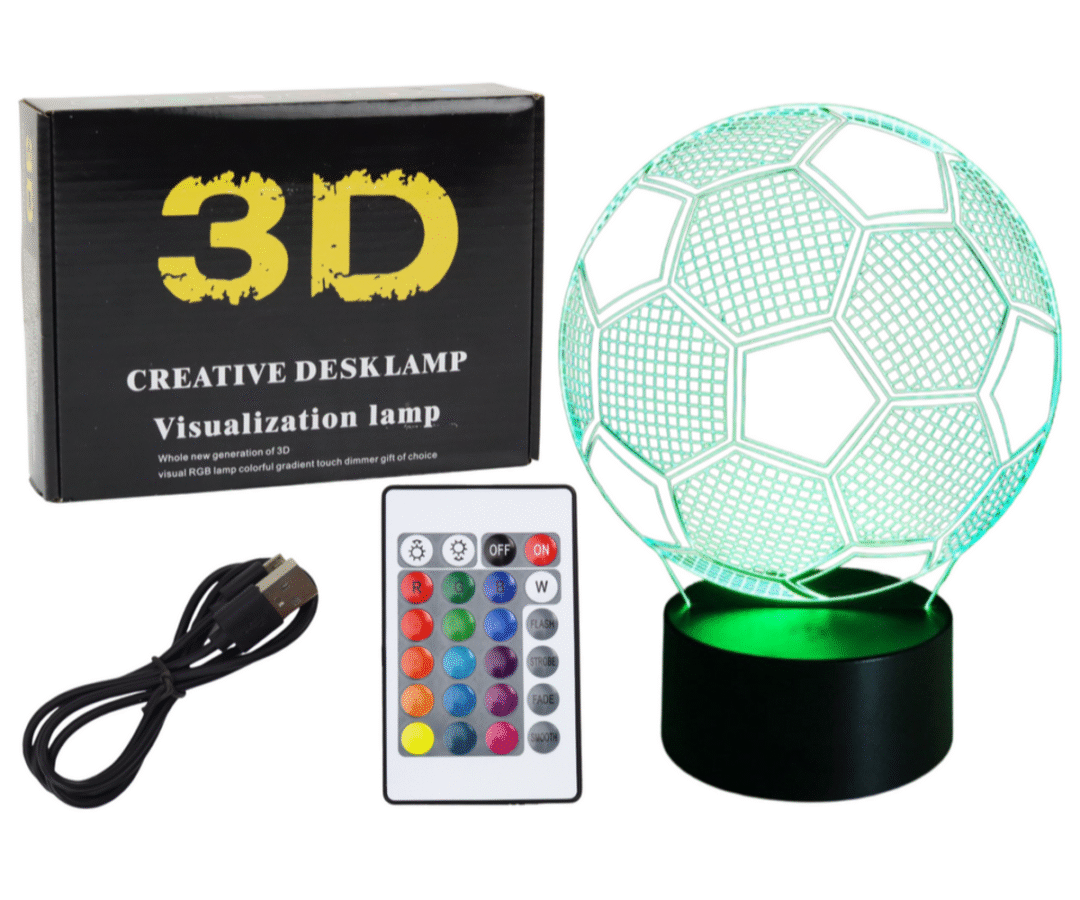 Juhtmevaba LED-lamp graveeritud palli kujuga, komplektis kaugjuhtimispult ja USB-kaabel