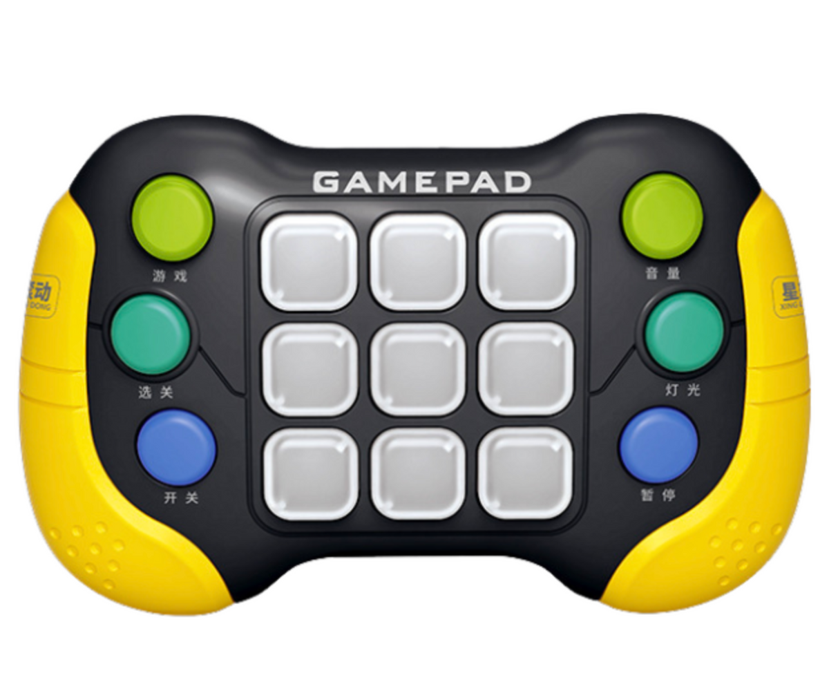 Funktsionaalne elektrooniline arcade mängu pad Pop-It LED erinevate värviliste nuppudega.