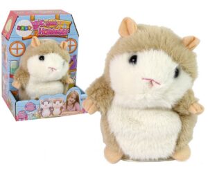 Interaktiivne juttu rääkiv hamster pruun koos karbiga, ideaalne kaaslane lastele.