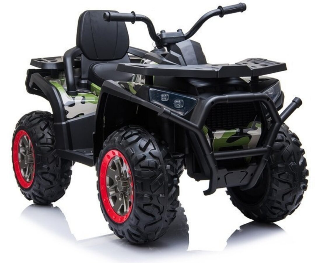 Elektriline laste ATV Quad XMX607 4x45W camo värvitud, esipoolse vaatega.