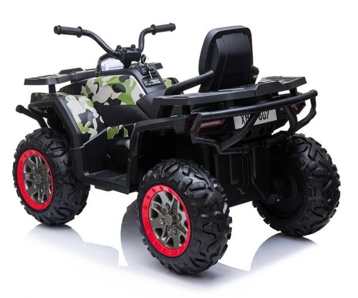 Elektriline laste ATV Quad XMX607 4x45W camo värvitud, tagantvaade.
