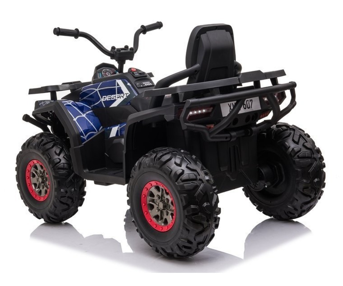 Elektriline laste ATV Quad XMX607 4x45W sinise lakiga tagumine vaade