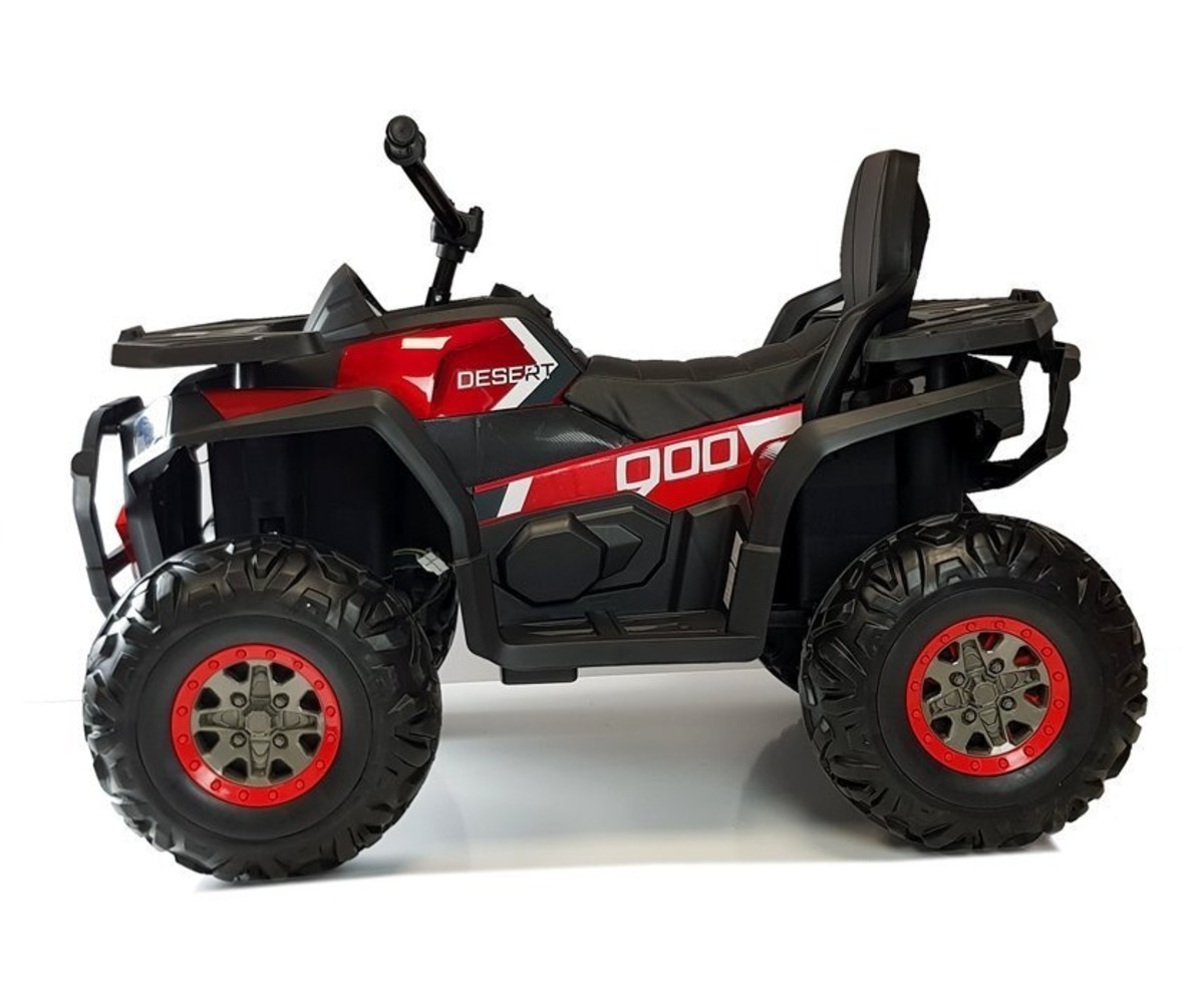 Elektriline laste ATV Quad XMX607 4x45W punase lakiga, külgvaade koos detailsemate elementidega