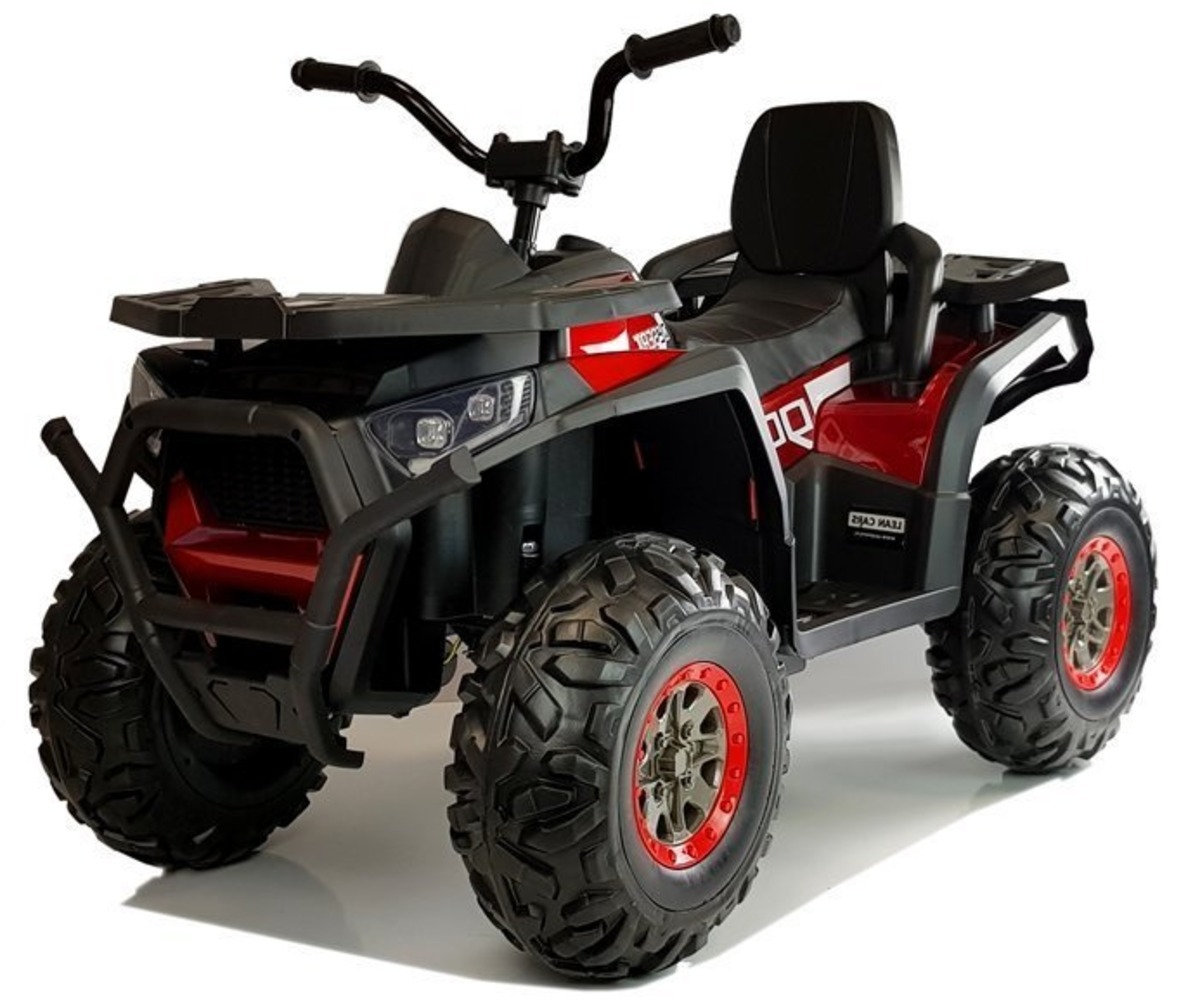 Elektriline laste ATV Quad XMX607 4x45W punase lakiga, esipaneel ja rattad detailides