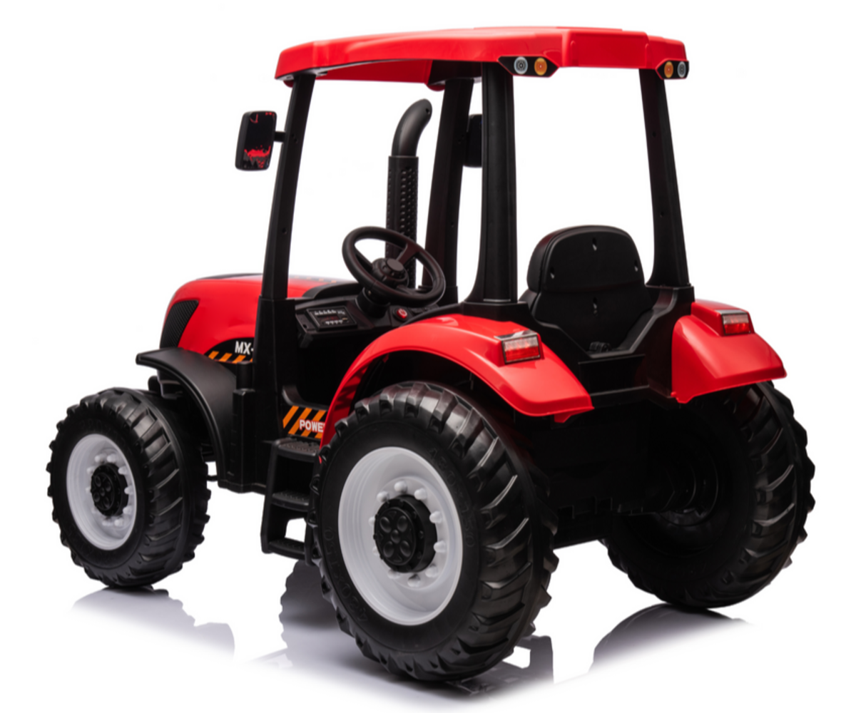 Elektriline traktor A011 24V 2x200W – punane, tagantvaade