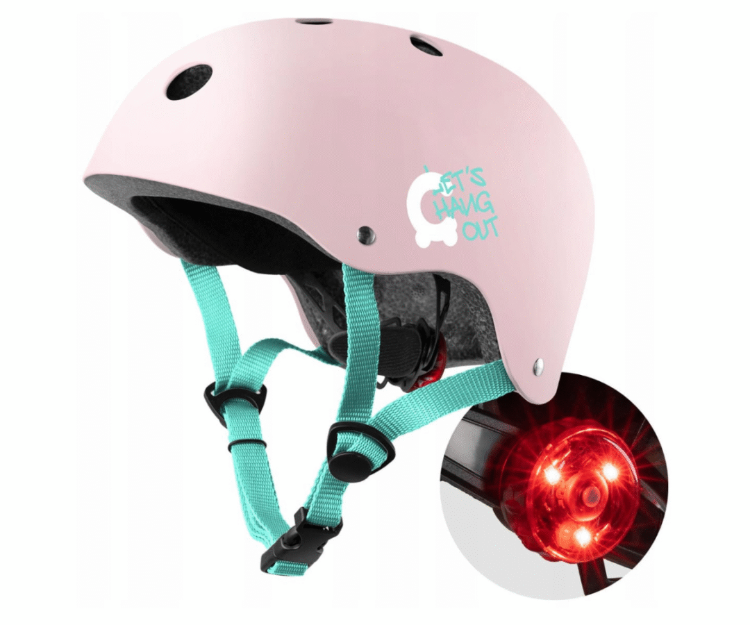 Cariboo kiiver S 2.0 LED-tulega (51–55 cm) roosa