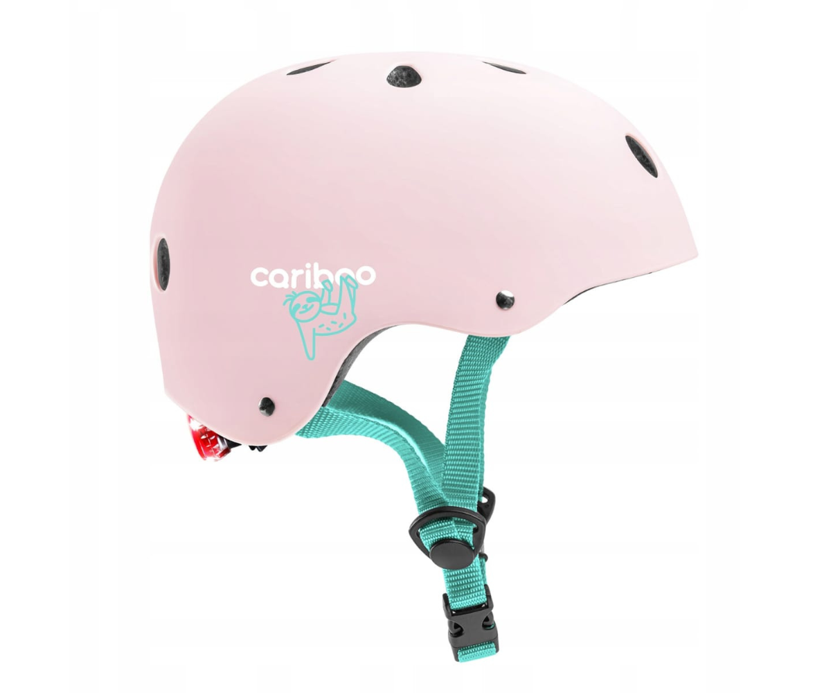 Cariboo kiiver S 2.0 LED-tulega (51–55 cm) roosa