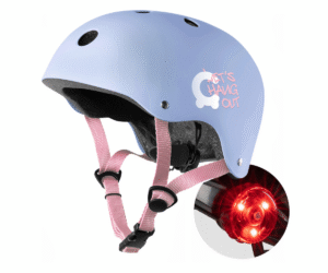 Cariboo kiiver XS 2.0 LED-tulega (46–50 cm) violetne (roosad paelad)