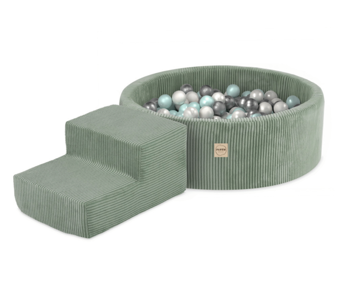Pallimeri 90x30cm astmega + 200 palli Plush Nest – roheline sametist