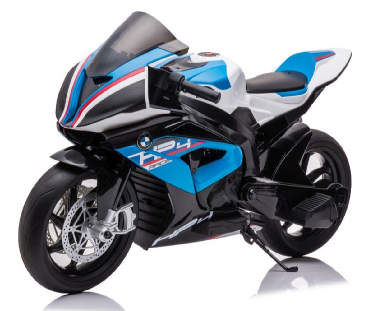 Detailne vaade elektrilisest mootorrattast BMW HP4 Race JT5001 2x45W – sinine.