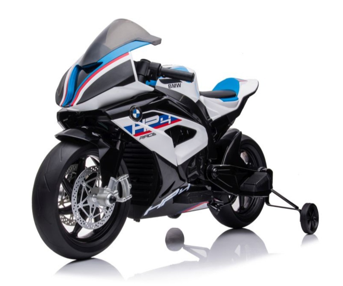 Elektriline mootorratas BMW HP4 Race JT5001 2x45W – valge, ainulaadne tagumine vaade