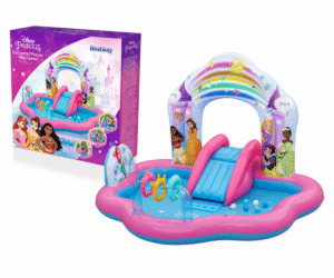 Tõispuhutav mänguväljak maagiline Disney Princessi koos pakendiga.