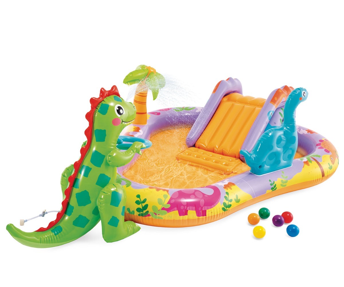 Täispuhutav mänguväljak Dino Park Intex 56139 koos mängupallidega.