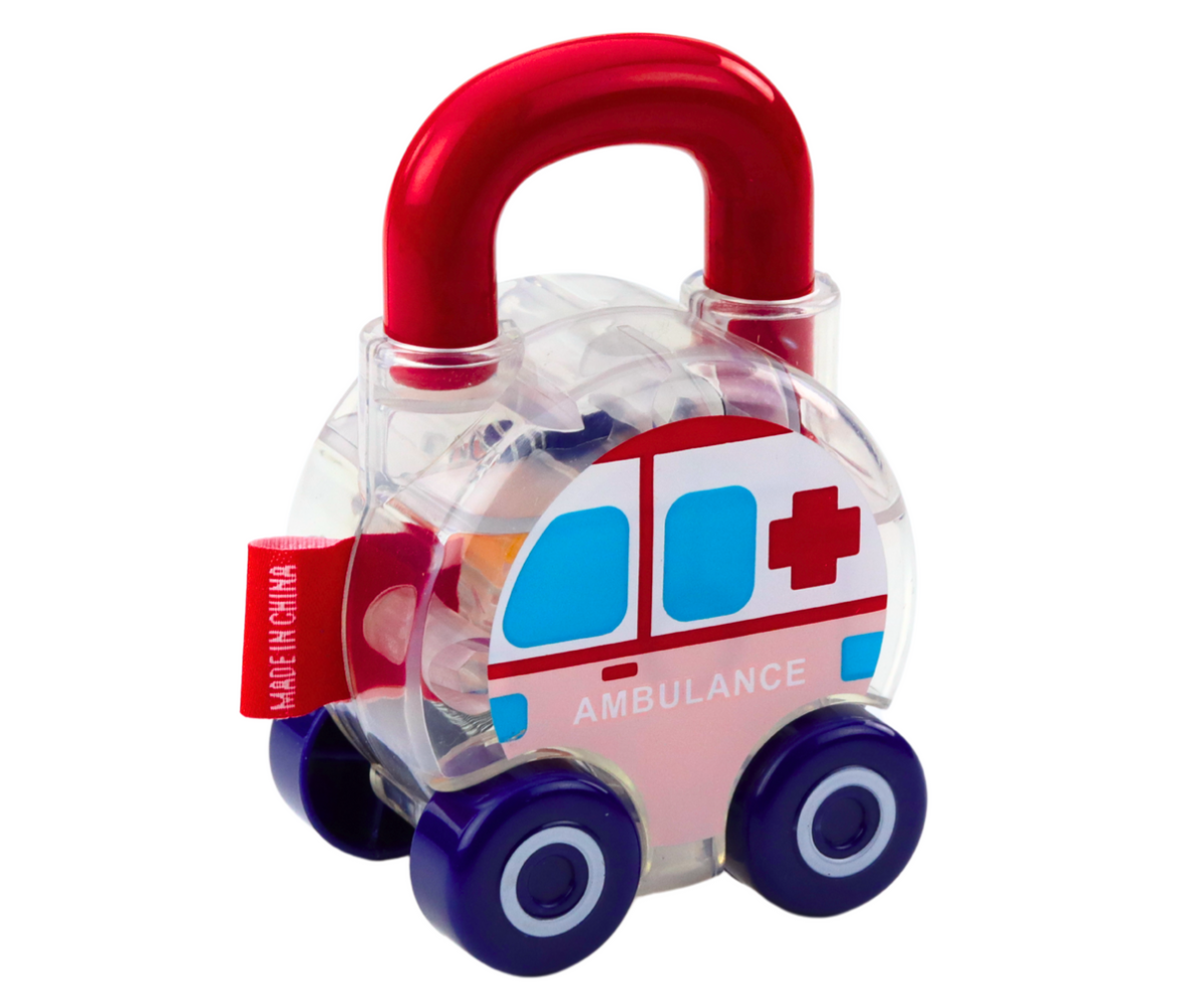 LEAN Toys päästeautod läbipaistvate korpuste ja lukumehhanismiga