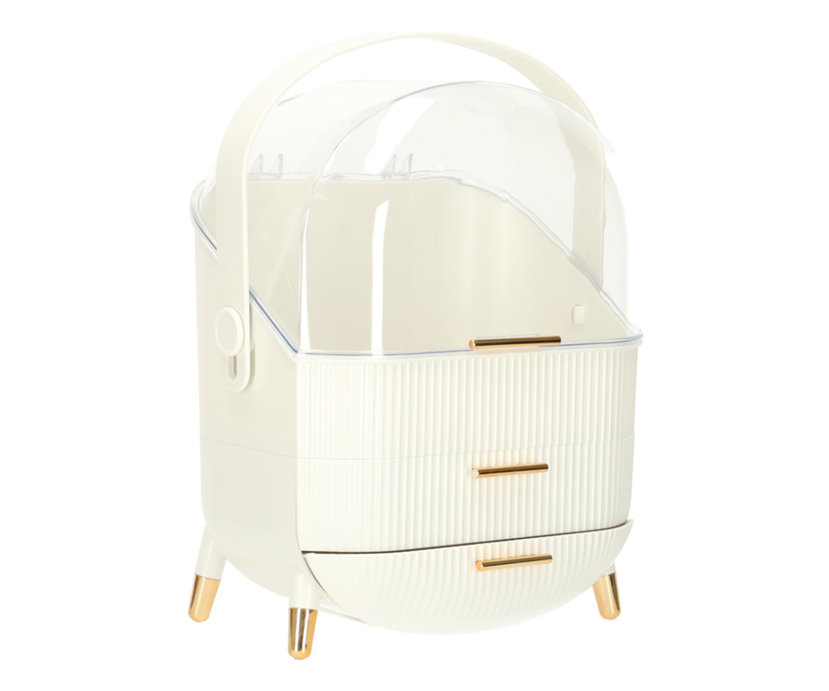 kosmeetika organiseerija läbipaistva kaanega