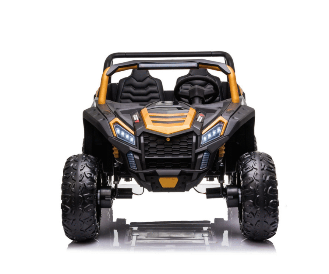 Laste elektriline buggy A032 2x200W must-kuldne 2-kohaline