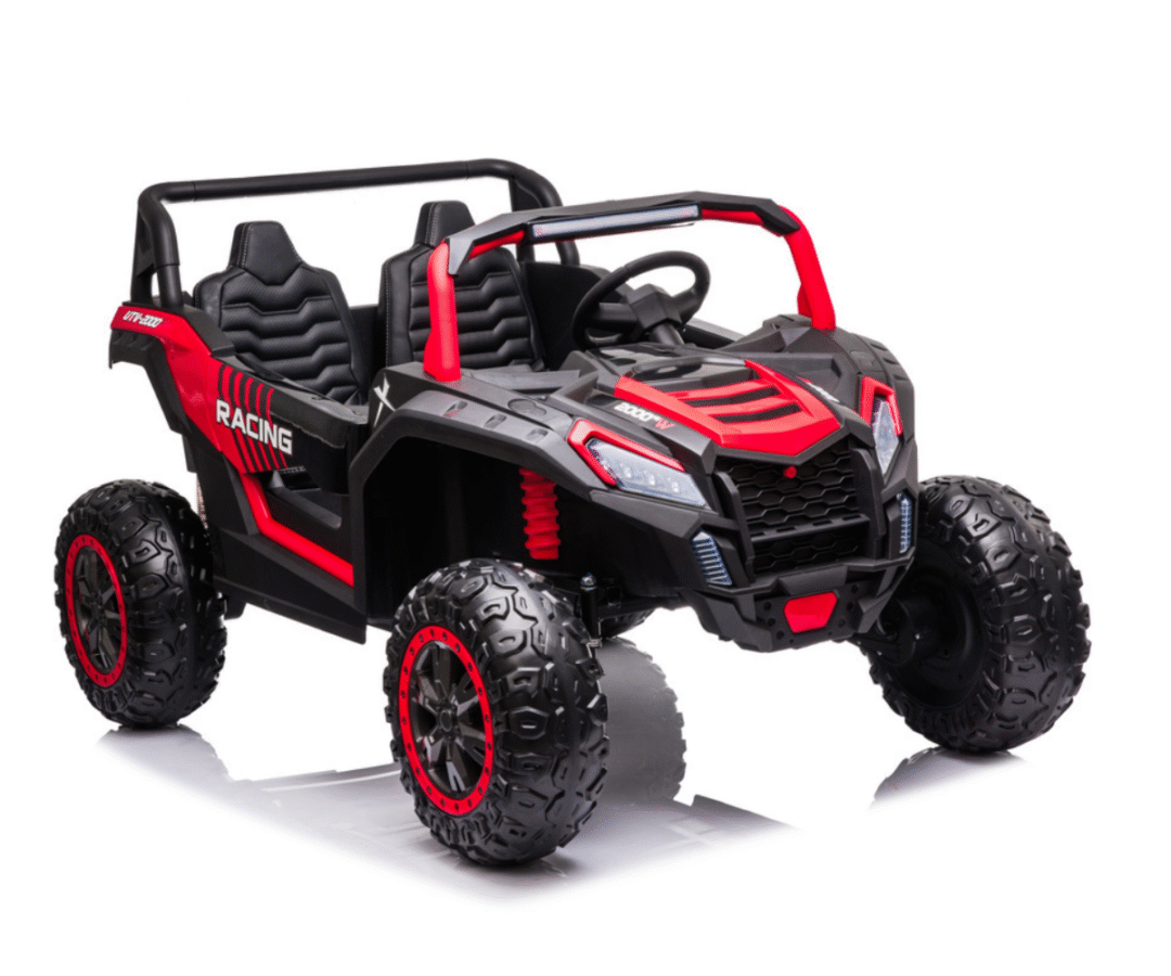 Laste elektriline buggy A032 2x200W must-punane 2-kohaline