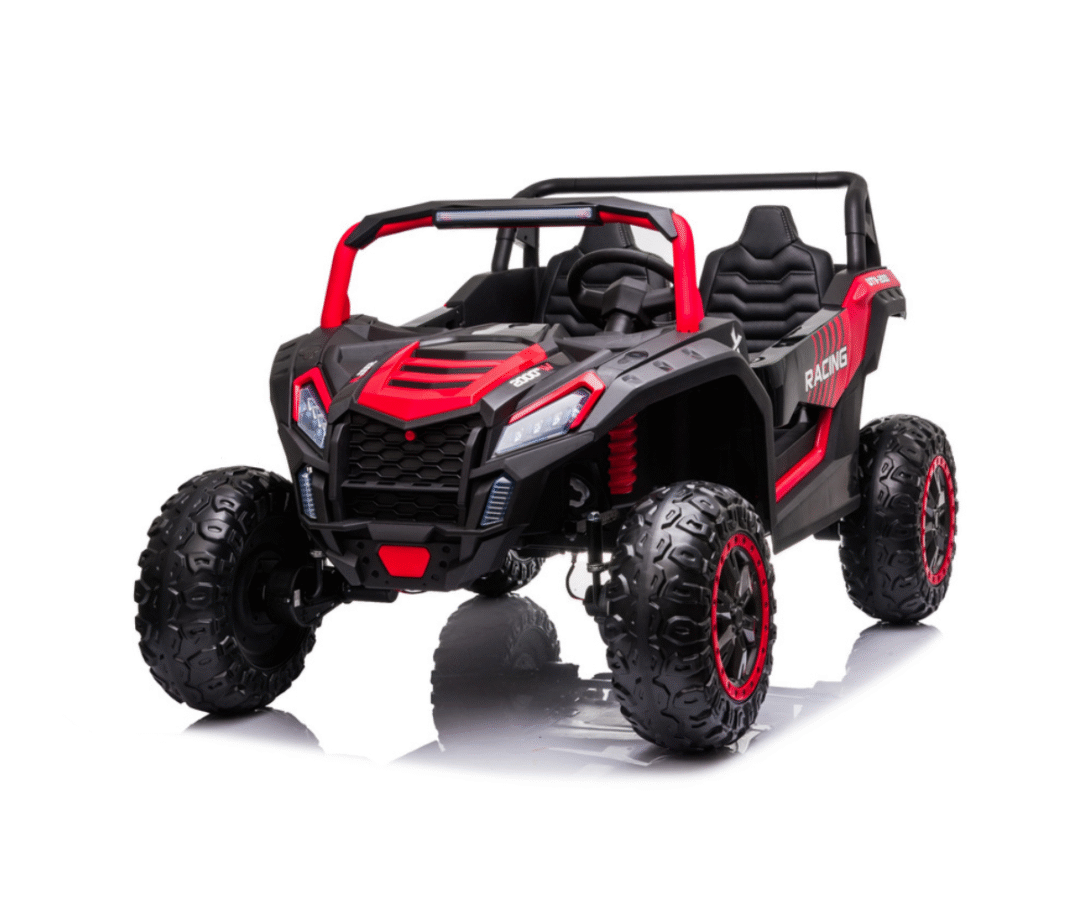 Laste elektriline buggy A032 2x200W must-punane 2-kohaline
