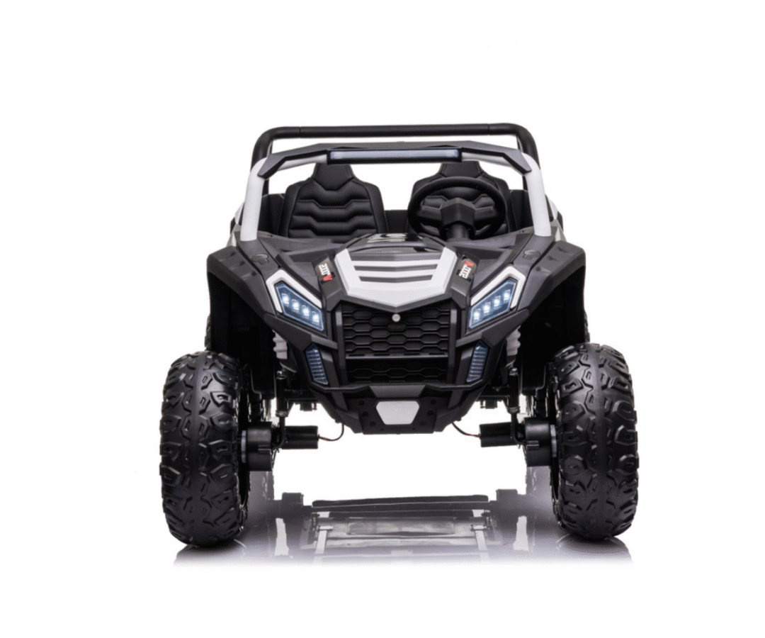Laste elektriline buggy A032 2x200W must-valge 2-kohaline