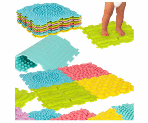 Pastelltoonides sensoorne massaažimatt lastele