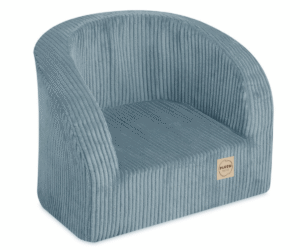 Helesinine laste tugitool Plush Nest velvetist