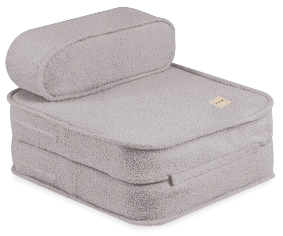 tugitool-voodi lastele plush nest lamb hall avatuna madratsina