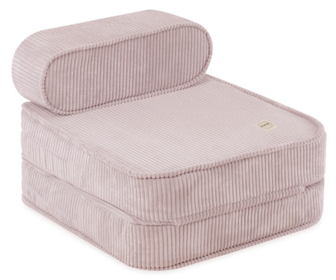 multifunctional beež velvet tugitool‑voodi lastele, kaasaskantav