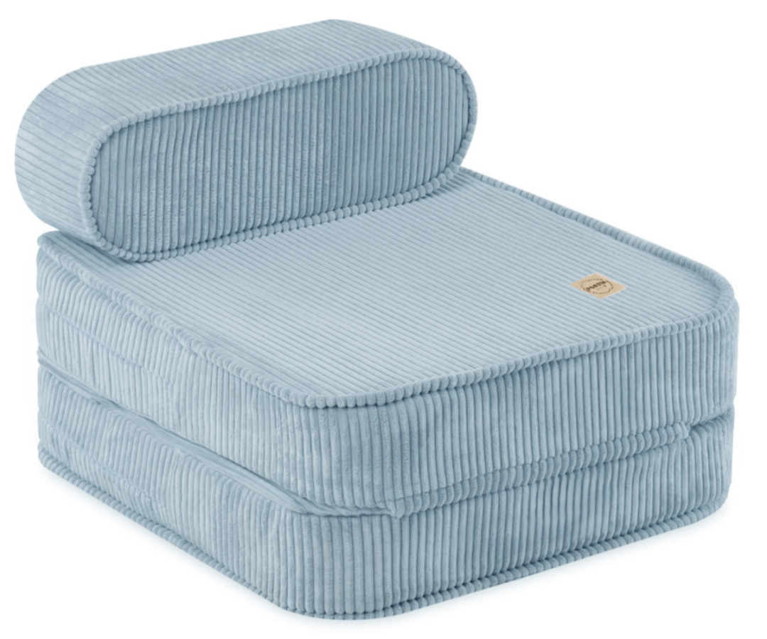 tugitool‑voodi lastele plush nest velvet lahti volditult madratsina