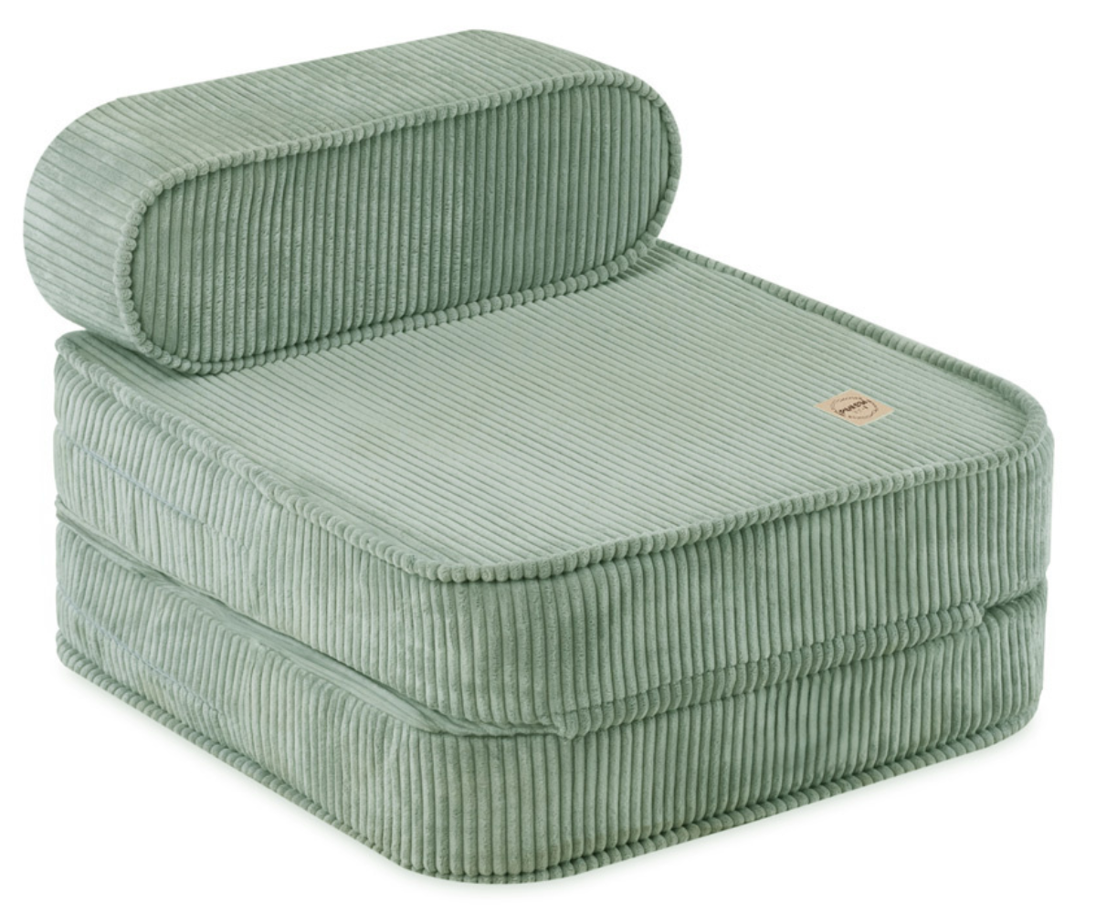 tugitool‑voodi lastele plush nest velvet lahti volditult madratsina