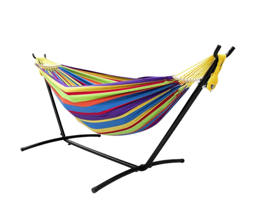 Aiakiik metallraamil 200x120 cm värviline