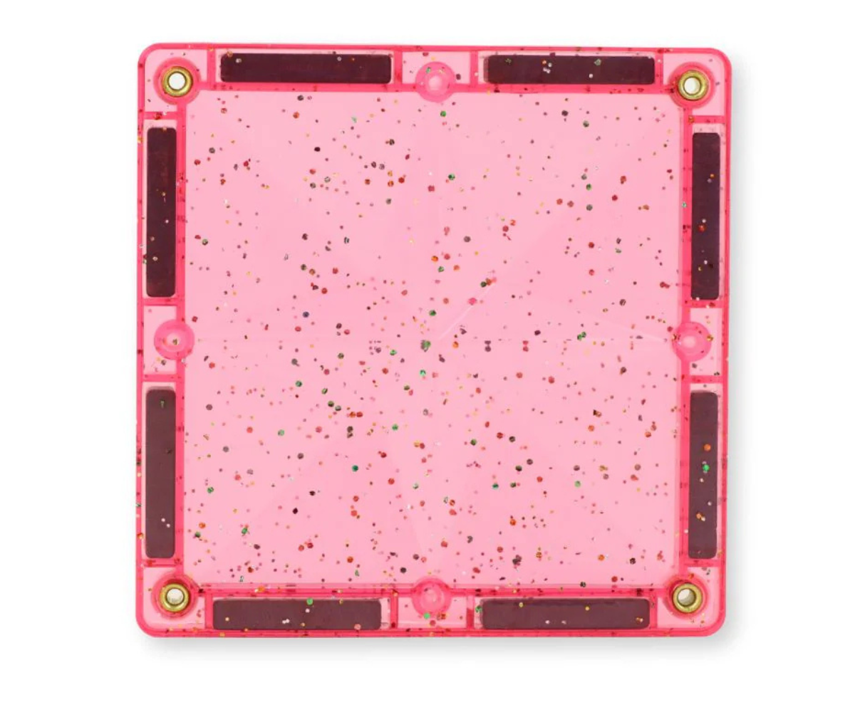 Cleverclixx magnetklotsid Glitter Tiles roosa – 16-osaline