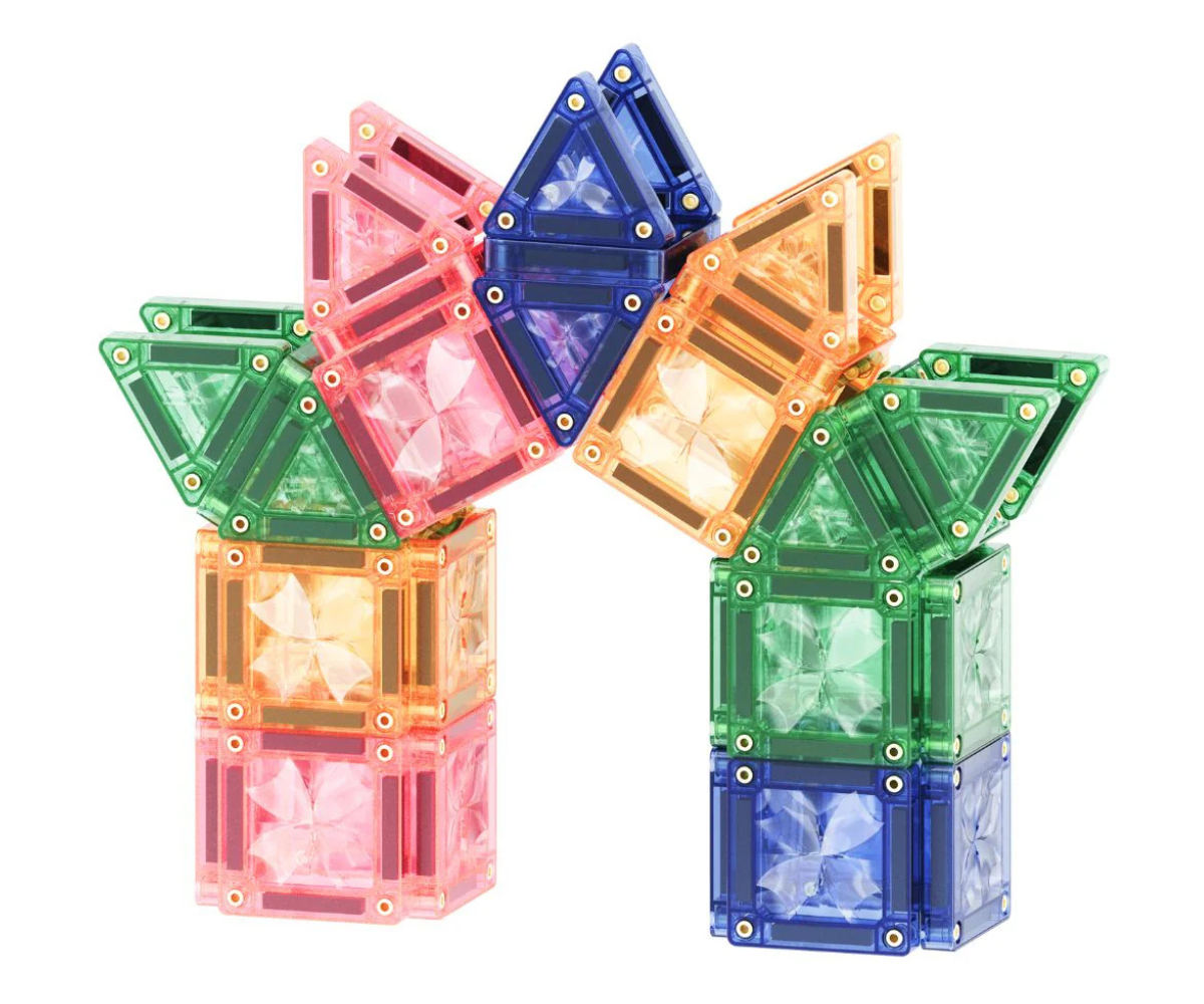 Pastelsetes toonides mini magnetklotsid Cleverclixx laual