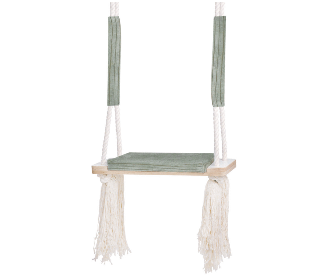 Kiigeiste tuppa Plush Nest 60x24cm valge/roheline (3-7a, 100kg)