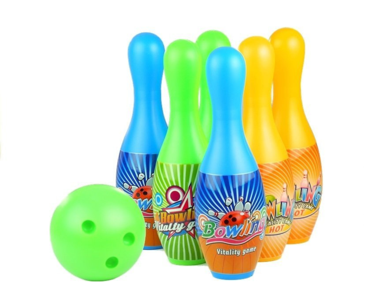 Laste bowlingukomplekt 6 kurikat + pall