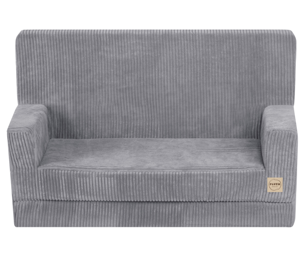 hall sametist laste diivan Plush Nest Foldie volditud kujul