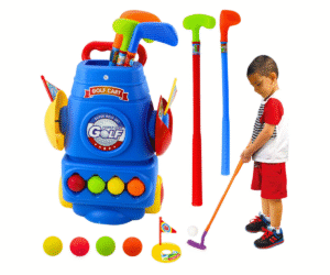 Laste golfikomplekt käruga