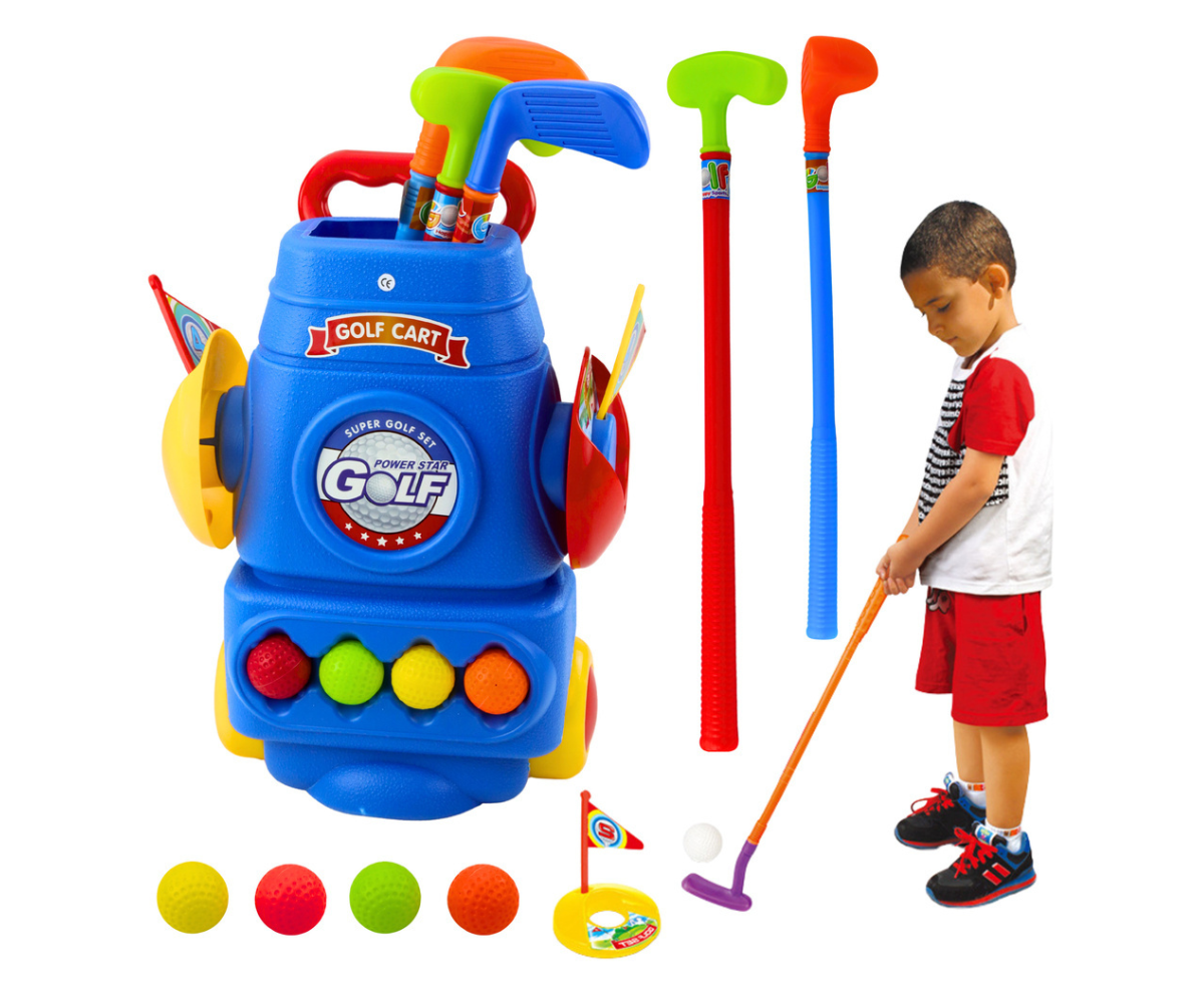 Laste golfikomplekt käruga