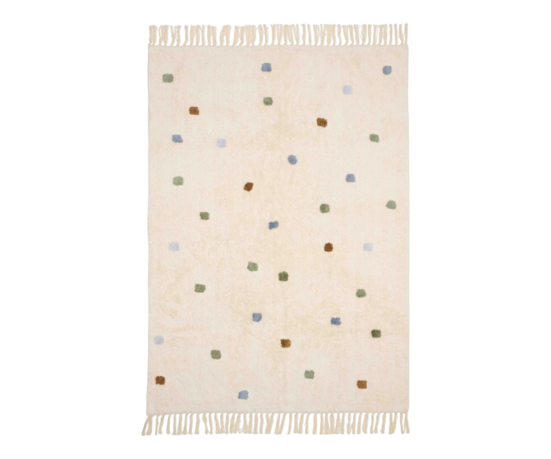 lastetoa puuvillane vaip little dutch dot mixed blue