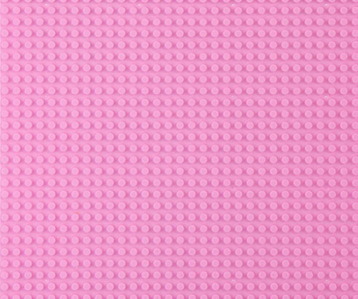 Ehitusklotside plaat 25,5×25,5cm – roosa, laste loomingulisteks mängudeks.