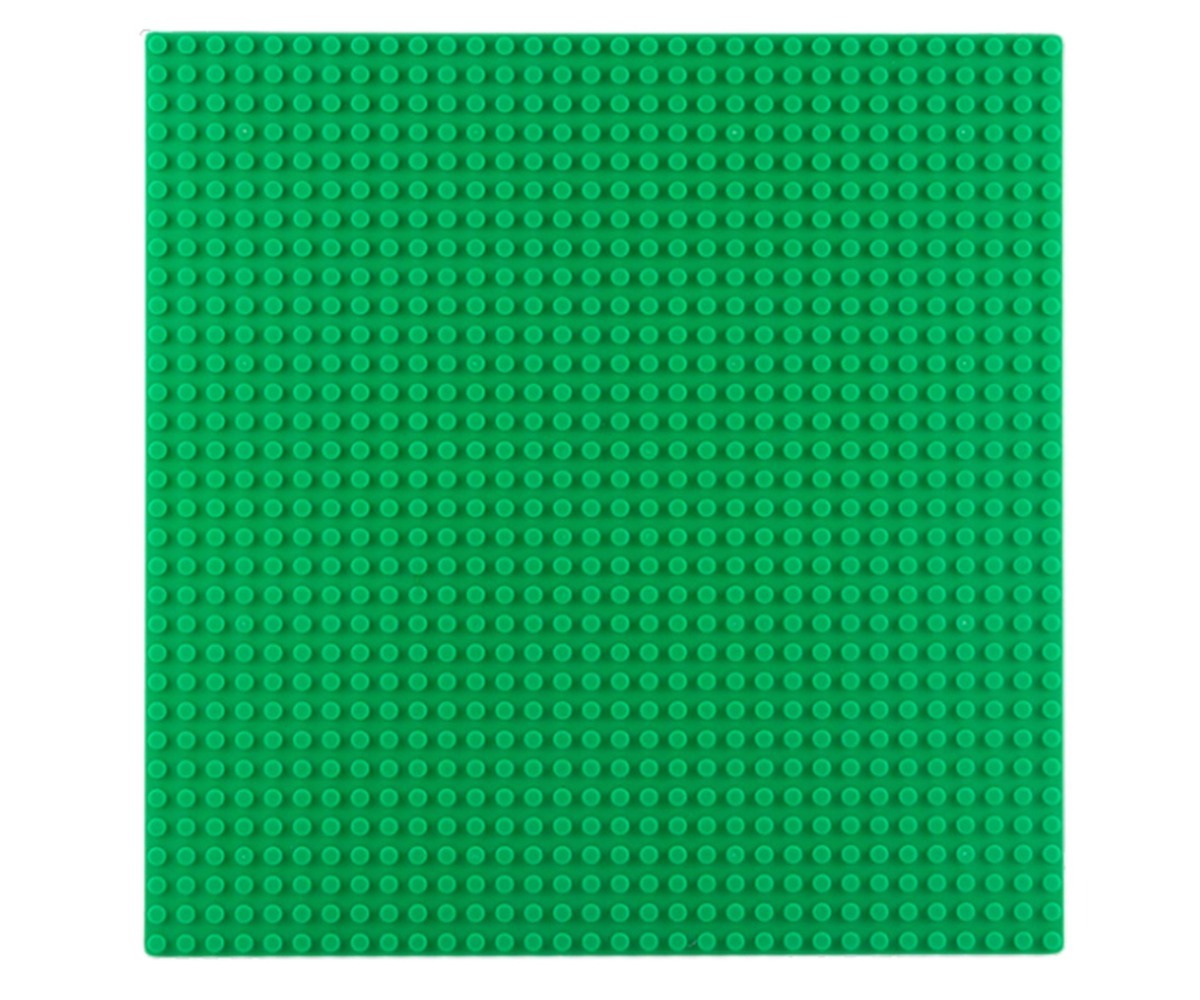 Ehitusklotside plaat 25,5×25,5cm – roheline, ideaalne laste disainimängudeks.