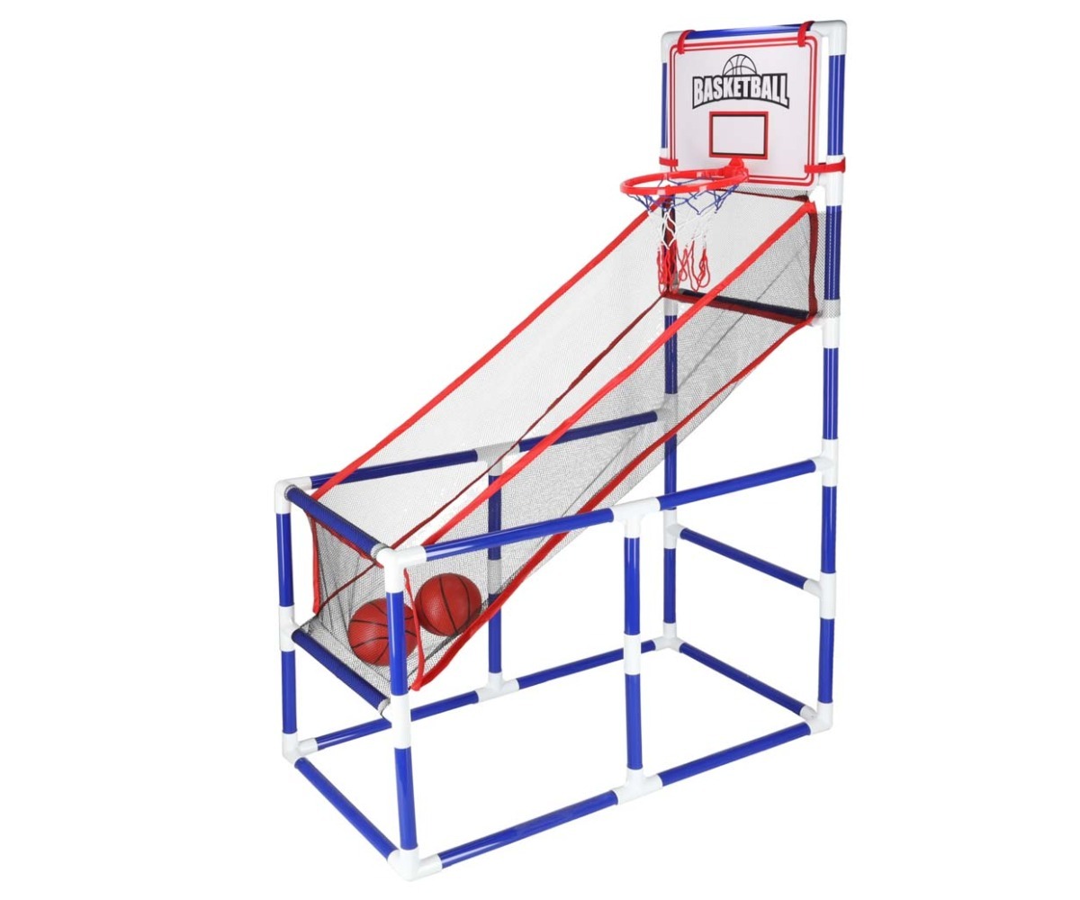 Korvpallikorv koos alusraami ja tabloo detailidega.