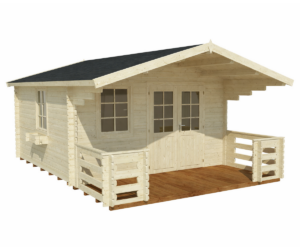 Aiamaja Kristjan terrassiga 12,6+4,9 m² (naturaalne) + TASUTA katusematerjal