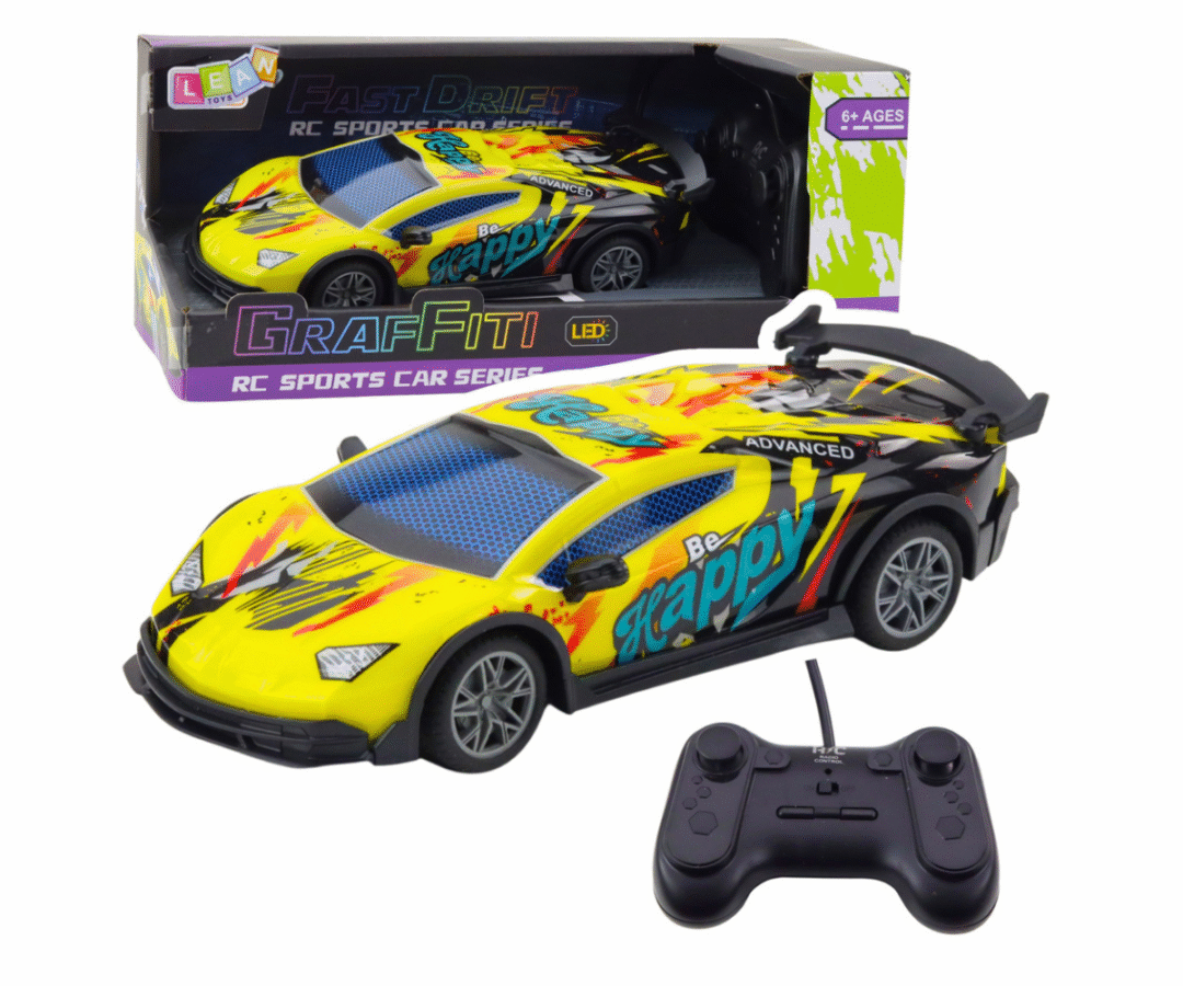 Kaugjuhitav sportauto LED valgusefektiga