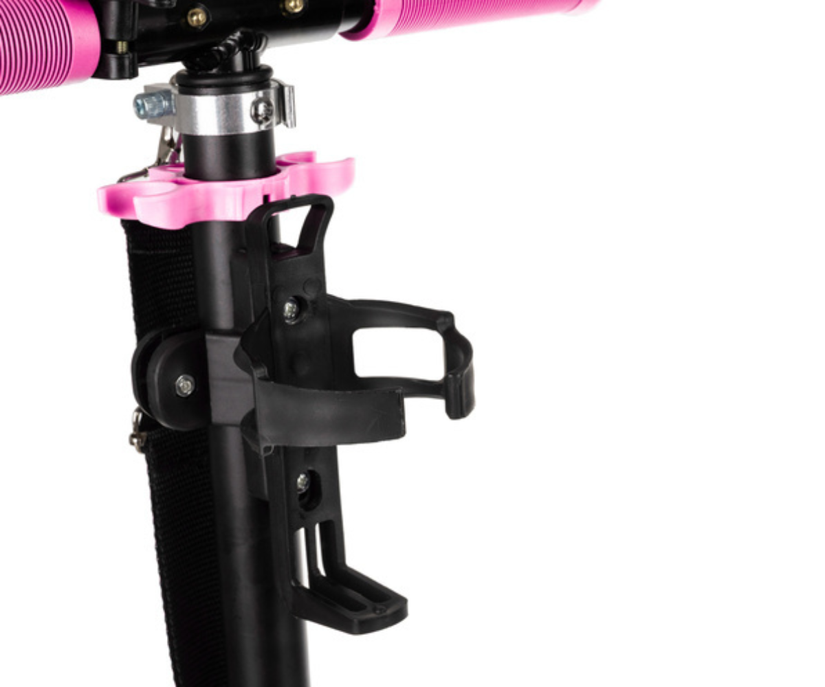 Kokkupandav laste tõukeratas suurte ratastega must - roosa