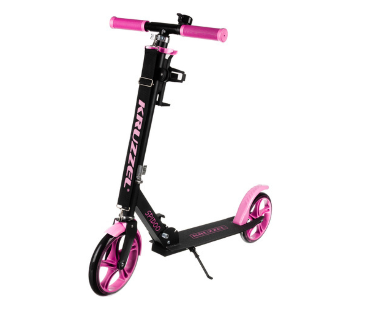 Kokkupandav laste tõukeratas suurte ratastega must - roosa